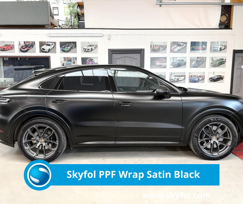 ⚫Skyfol PPF Wrap Satin BlackThe ultimate combination of style and strength. This coloured polyurethane film adds a smooth satin black finish and top-tier protection against damage.????Partner with Skyfol today and bring your clients the innovation they deserve.????@speedstyling ⚫Skyfol PPF Wrap Satin BlackThe ultimate combination of style and strength. This coloured polyurethane film adds a smooth satin black finish and top-tier protection against damage.????Partner with Skyfol today and bring your clients the innovation they deserve.????@speedstyling
