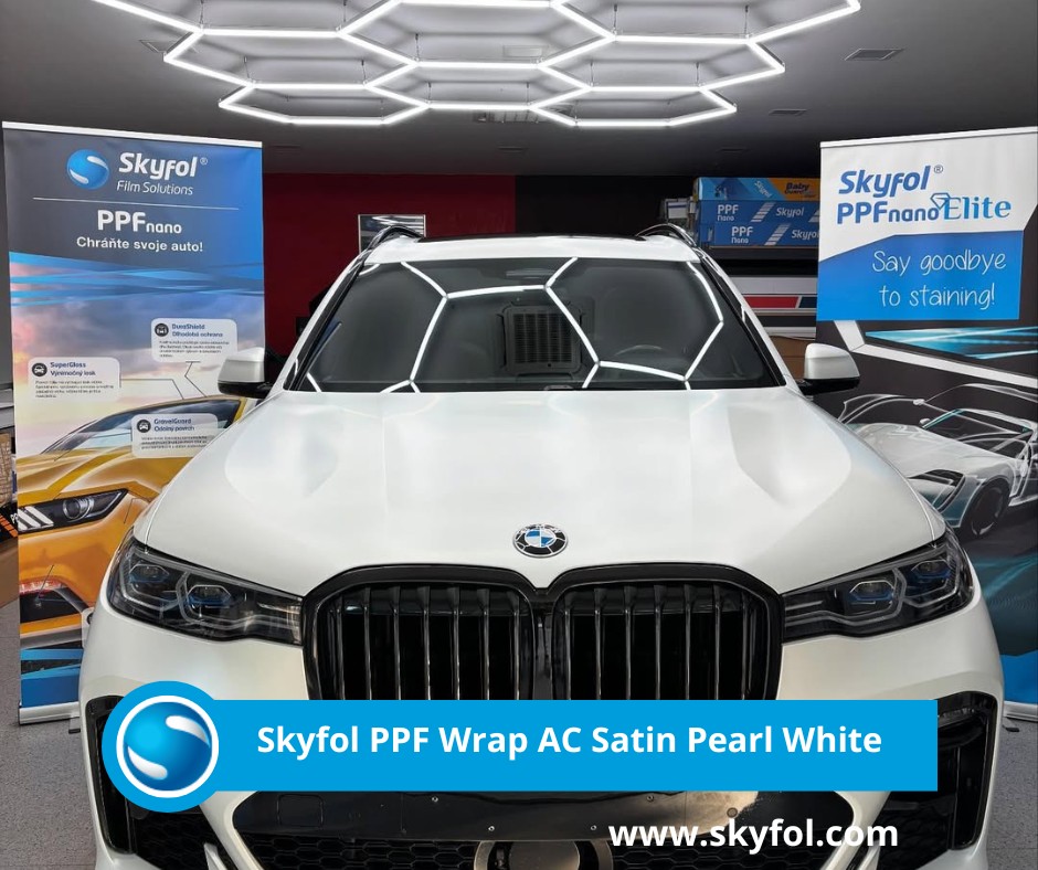 ????Skyfol PPF Wrap – AC Satin Pearl White Satin Pearl White PPF Wrap is the perfect solution for shops that demand both style and performance. This air-channeled, dry-installation film simplifies application, reduces install time, and eliminates the need for messy wet methods—so your team works faster and more efficiently.????Stand out with a premium satin pearl white finish that not only enhances vehicle aesthetics but also delivers long-lasting protection against scratches, stone chips,far beyond what traditional PVC wraps can offer.✅Pair it with Skyfol De-Tack Gel for optimal slip, positioning, and clean finishes—ideal for professional-grade results.????Partner with Skyfol today and bring your clients the innovation they deserve.????Visit our webpage at https://www.skyfol.com/????@foliacentrum ????Skyfol PPF Wrap – AC Satin Pearl White Satin Pearl White PPF Wrap is the perfect solution for shops that demand both style and performance. This air-channeled, dry-installation film simplifies application, reduces install time, and eliminates the need for messy wet methods—so your team works faster and more efficiently.????Stand out with a premium satin pearl white finish that not only enhances vehicle aesthetics but also delivers long-lasting protection against scratches, stone chips,far beyond what traditional PVC wraps can offer.✅Pair it with Skyfol De-Tack Gel for optimal slip, positioning, and clean finishes—ideal for professional-grade results.????Partner with Skyfol today and bring your clients the innovation they deserve.????Visit our webpage at https://www.skyfol.com/????@foliacentrum