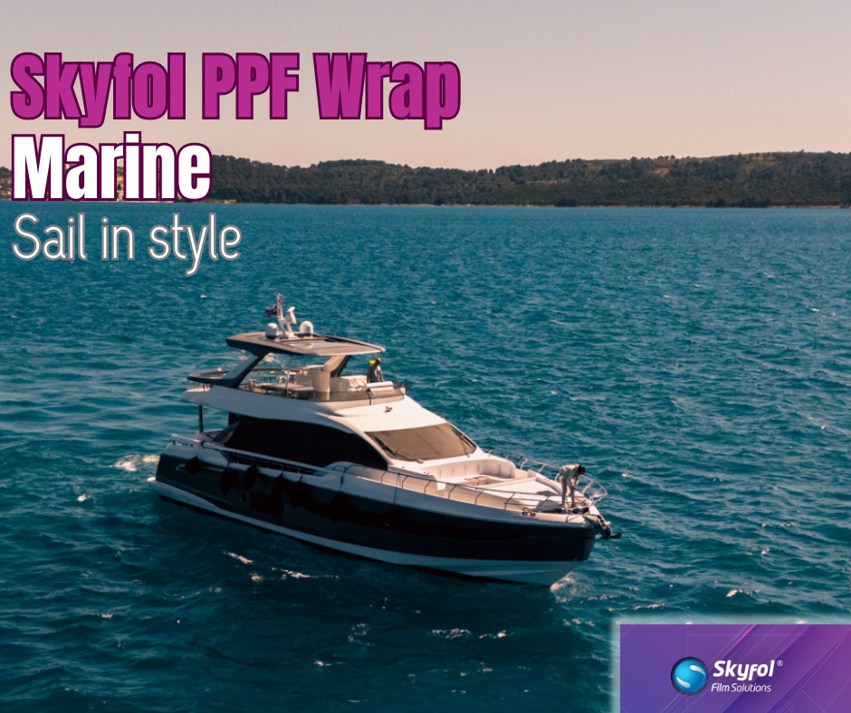 ????️Skyfol PPF Wrap Marine ????Sail in style????@voxhost ????@blacklinewrap ????️Skyfol PPF Wrap Marine ????Sail in style????@voxhost ????@blacklinewrap